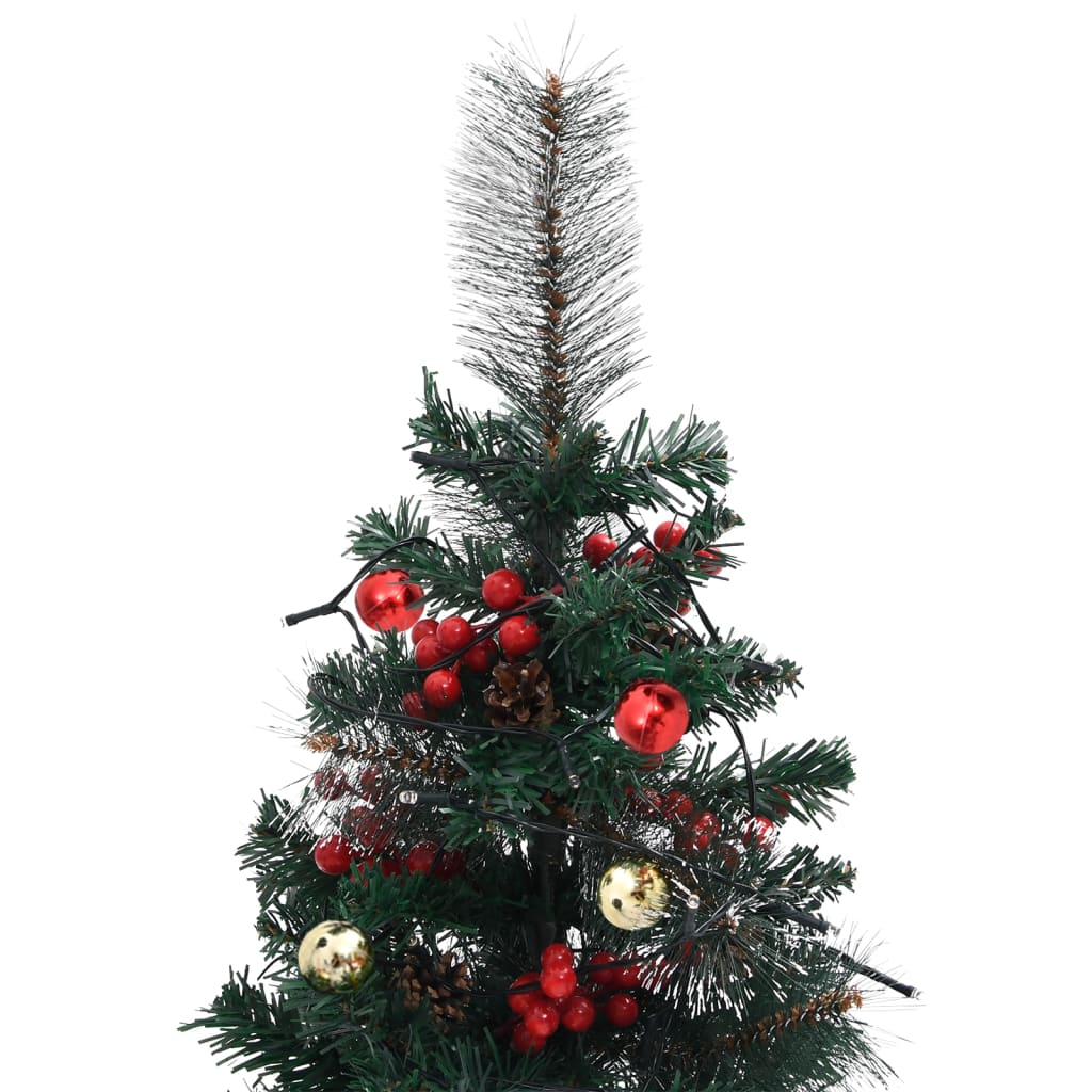 vidaXL Árvore de Natal artificial de exterior pré-iluminada 2 pcs PVC
