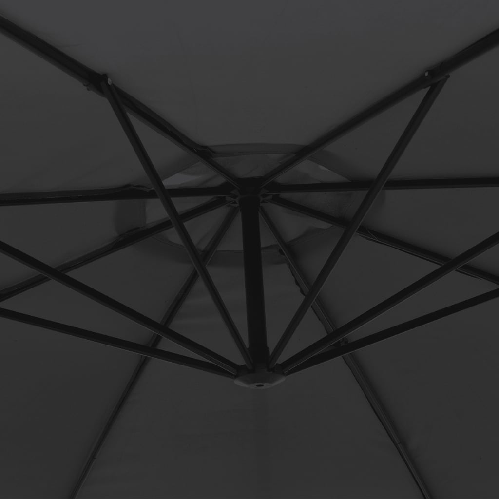 vidaXL Guarda-sol cantilever mastro alumínio 350 cm preto