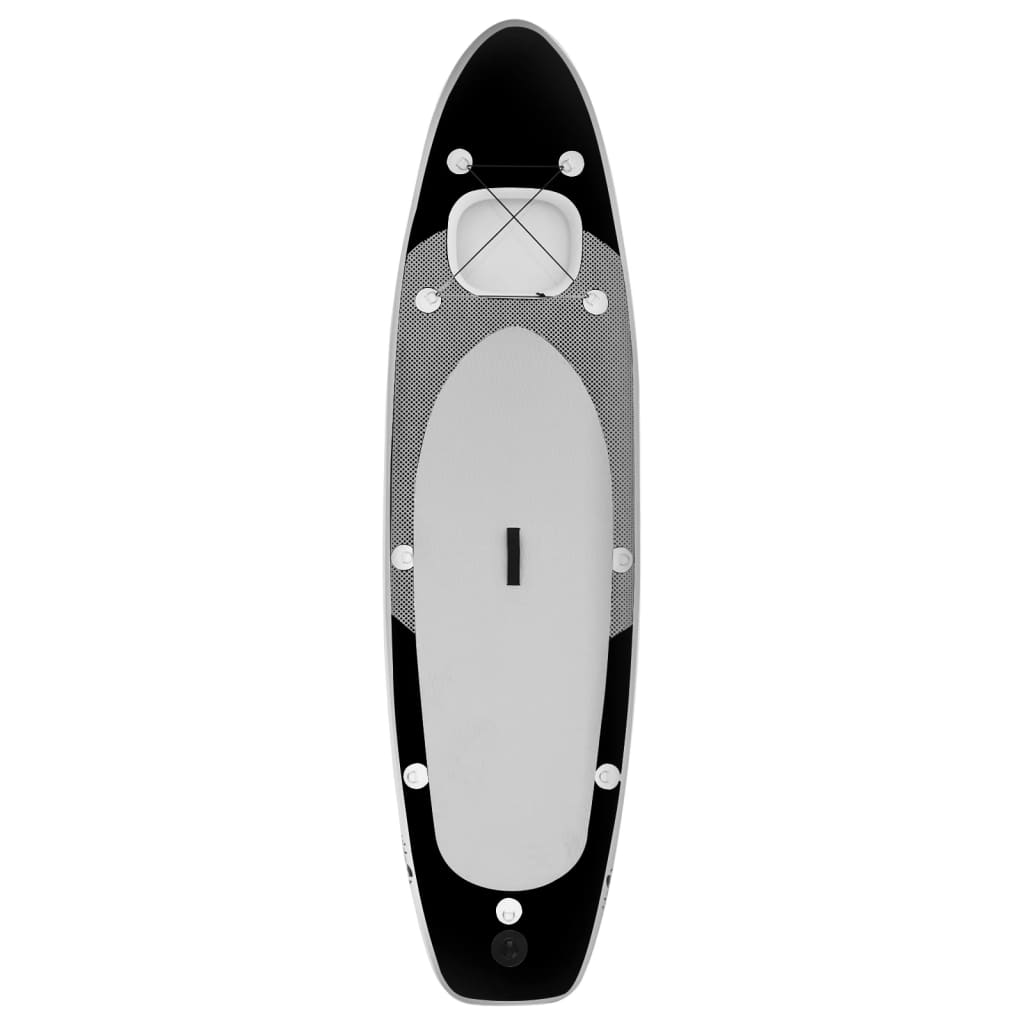 vidaXL Conjunto prancha de paddle SUP insuflável 330x76x10 cm preto