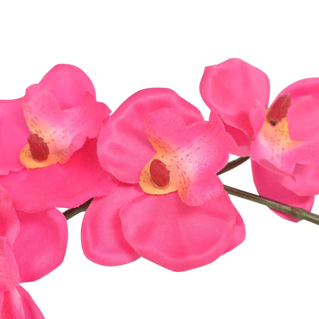 vidaXL Planta orquídea artificial com vaso 30 cm vermelho