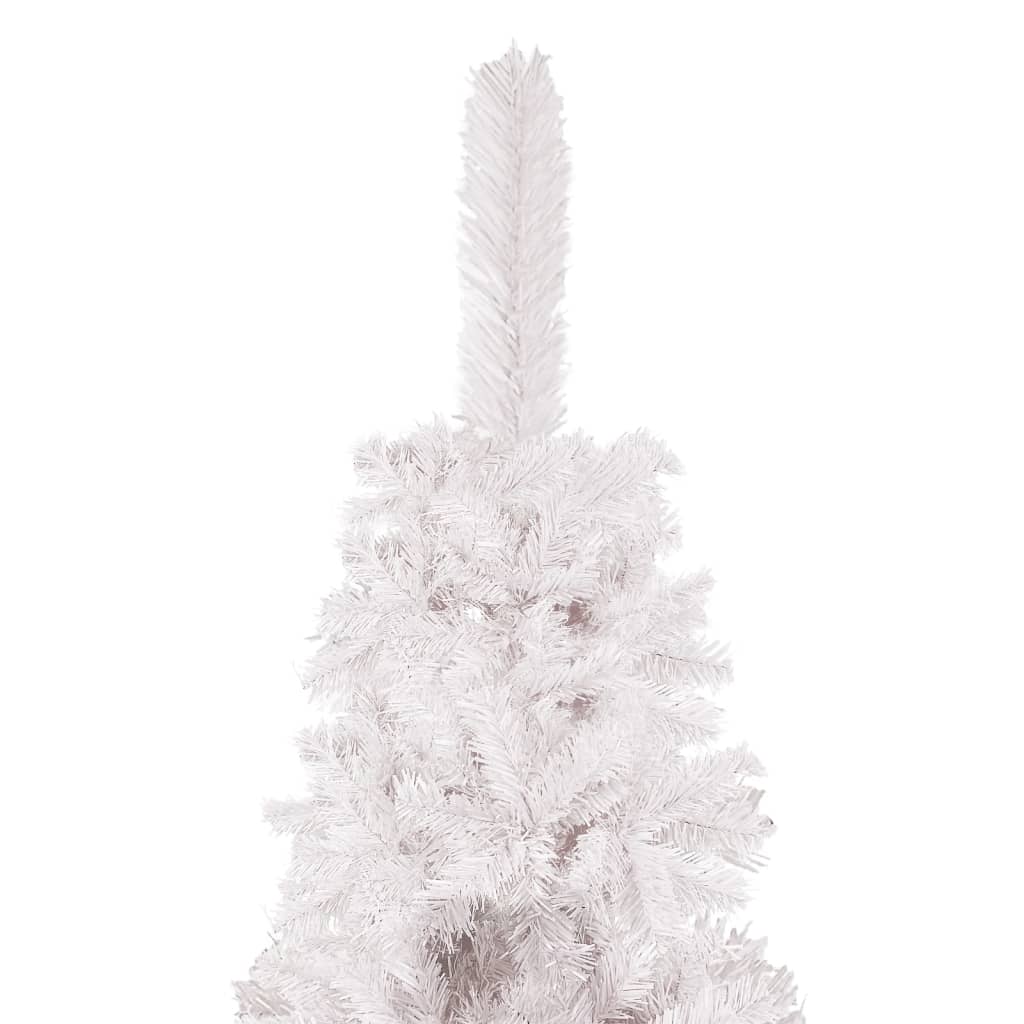 vidaXL Árvore de Natal pré-iluminada fina 210 cm branco