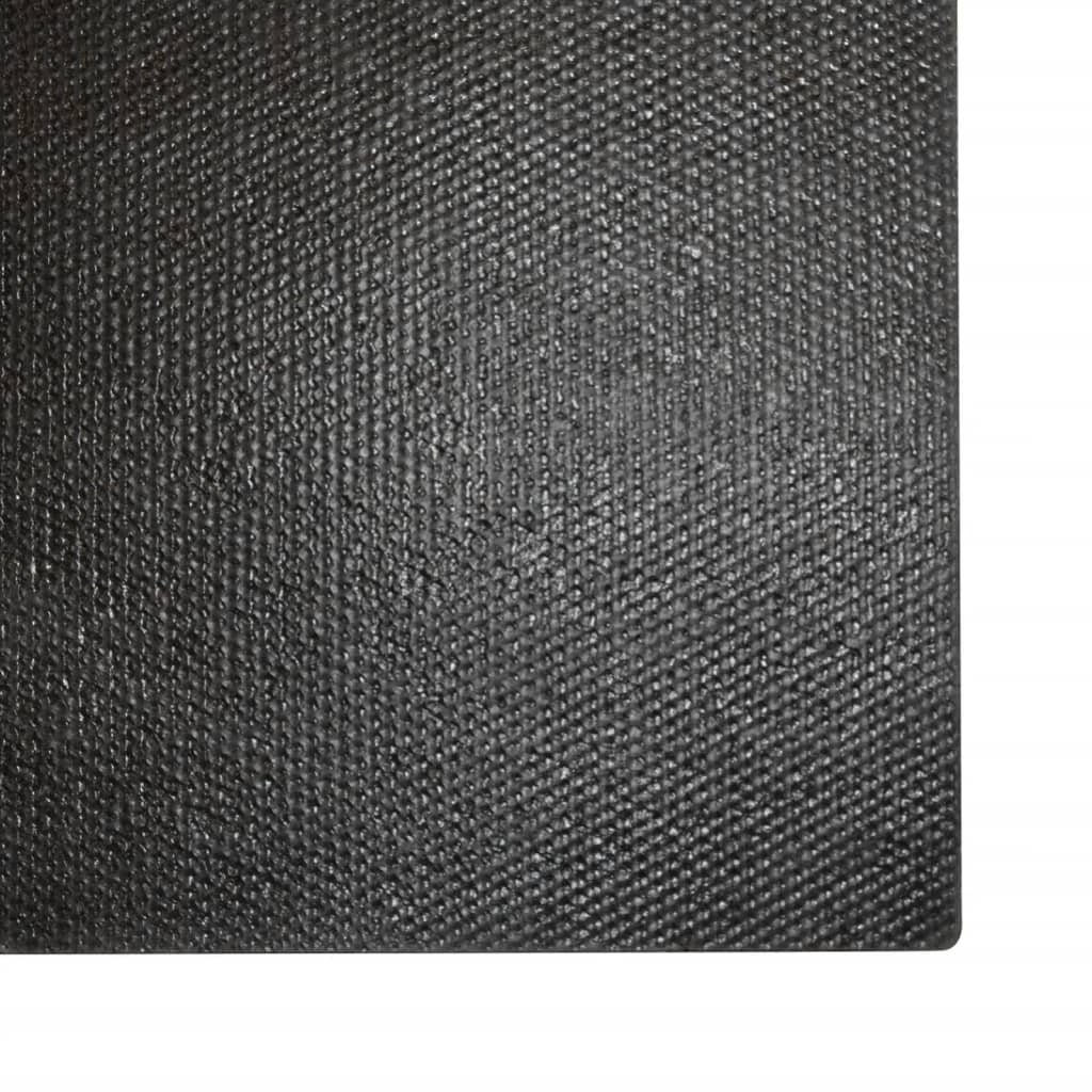 vidaXL Tapete de porta 100x200 cm fibra de coco tufada preto