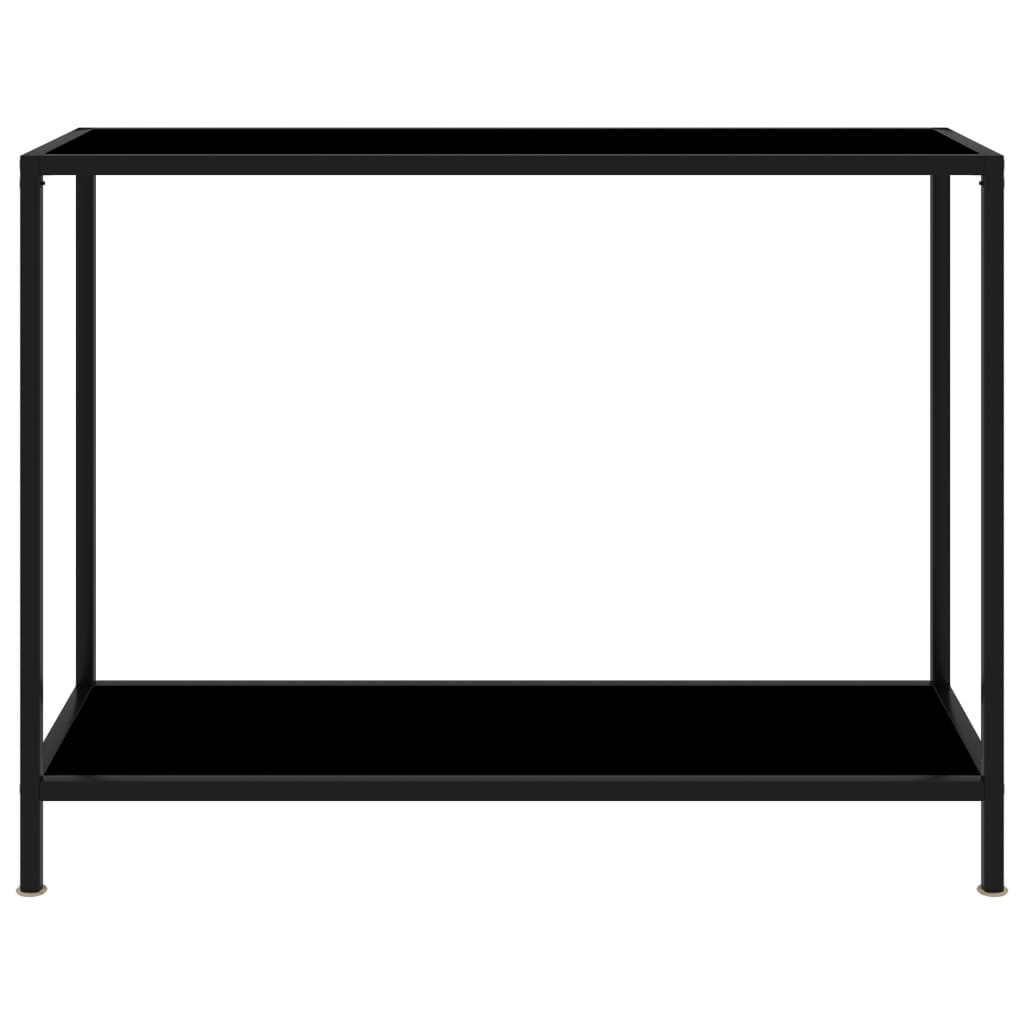 vidaXL Mesa consola 100x35x75 cm vidro temperado preto