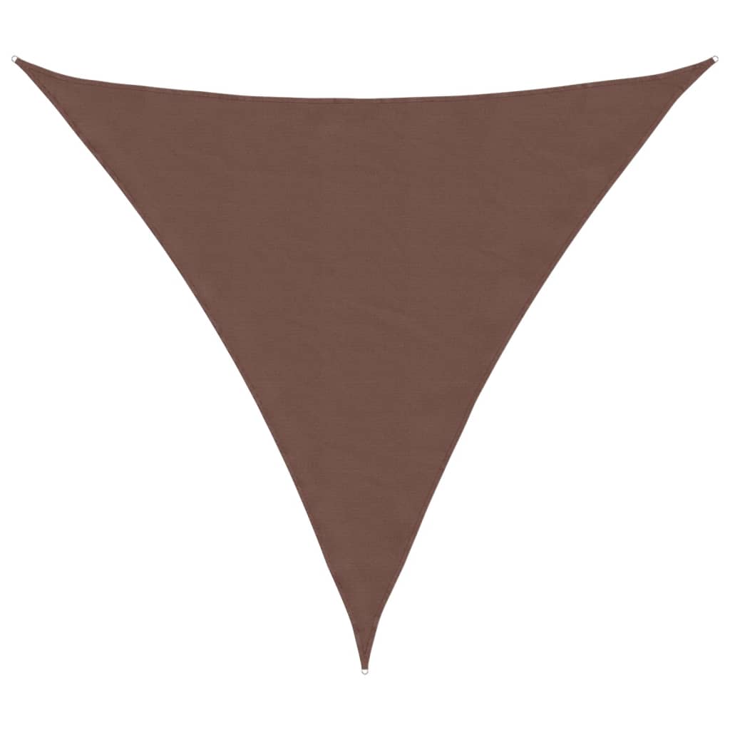 vidaXL Para-sol vela tecido oxford triangular 4,5x4,5x4,5 m castanho