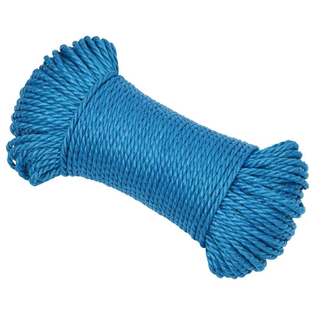 vidaXL Corda de trabalho 3 mm 50 m polipropileno azul