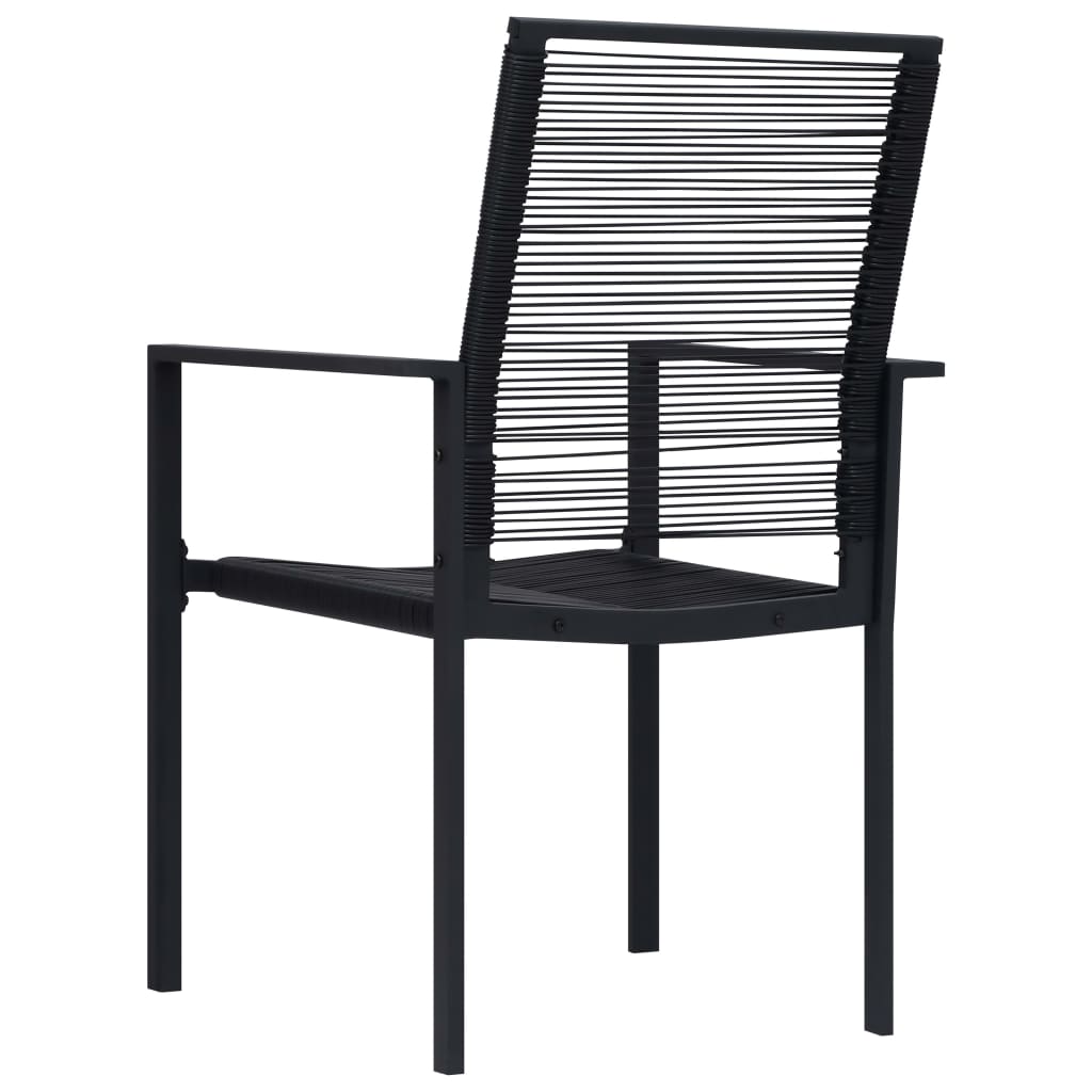 vidaXL Cadeiras de jardim 4 pcs vime de PVC preto