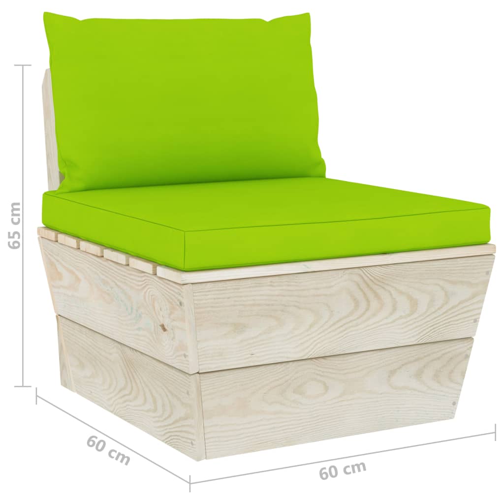 vidaXL 8 pcs conjunto lounge de paletes + almofadões madeira de abeto