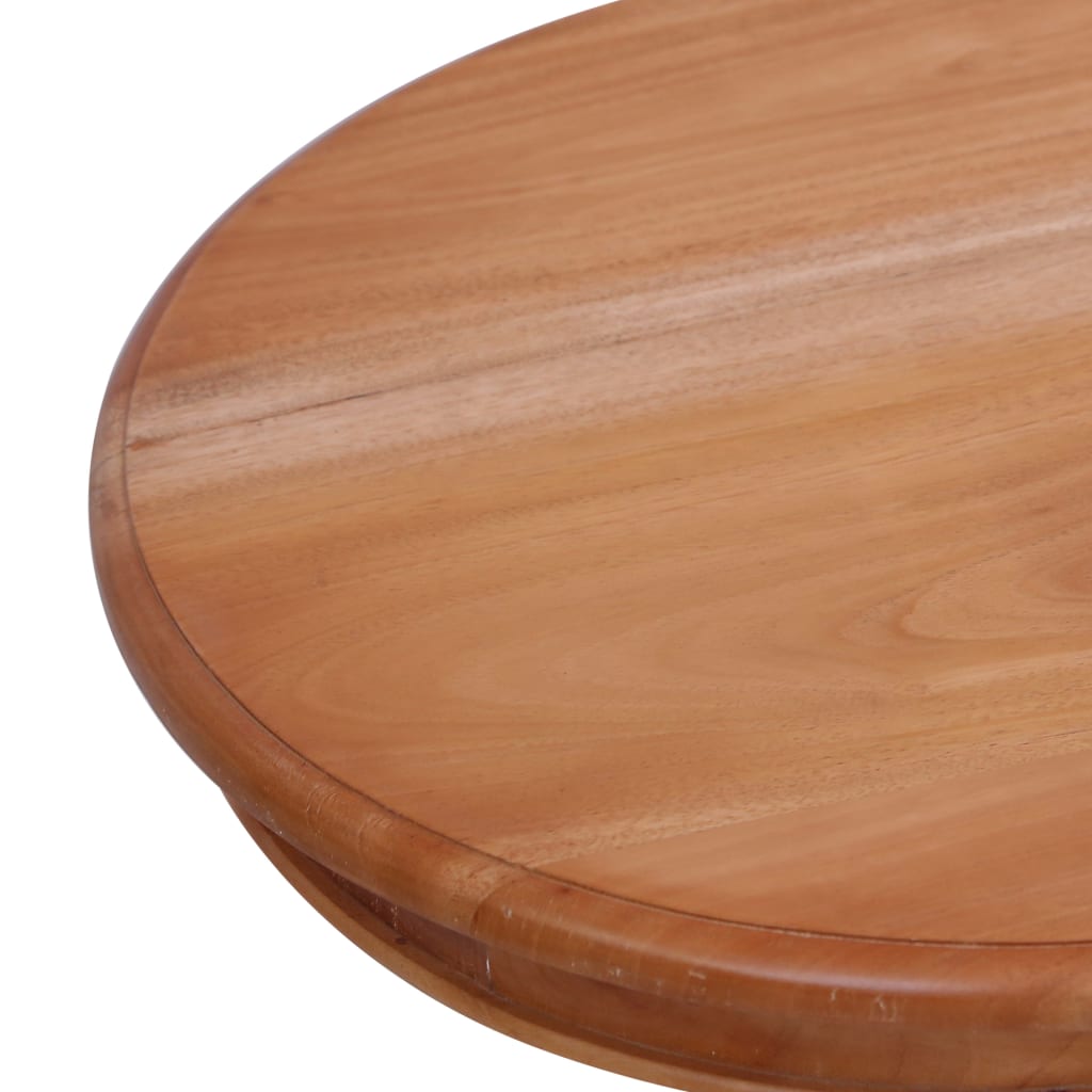 vidaXL Mesa de apoio 50x50x65 cm madeira de mogno maciça cor natural
