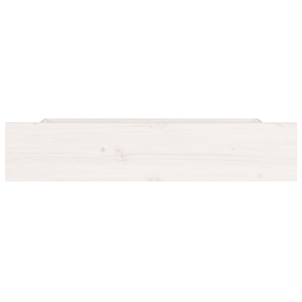 vidaXL Gavetas de cama 4 pcs madeira de pinho maciça branco