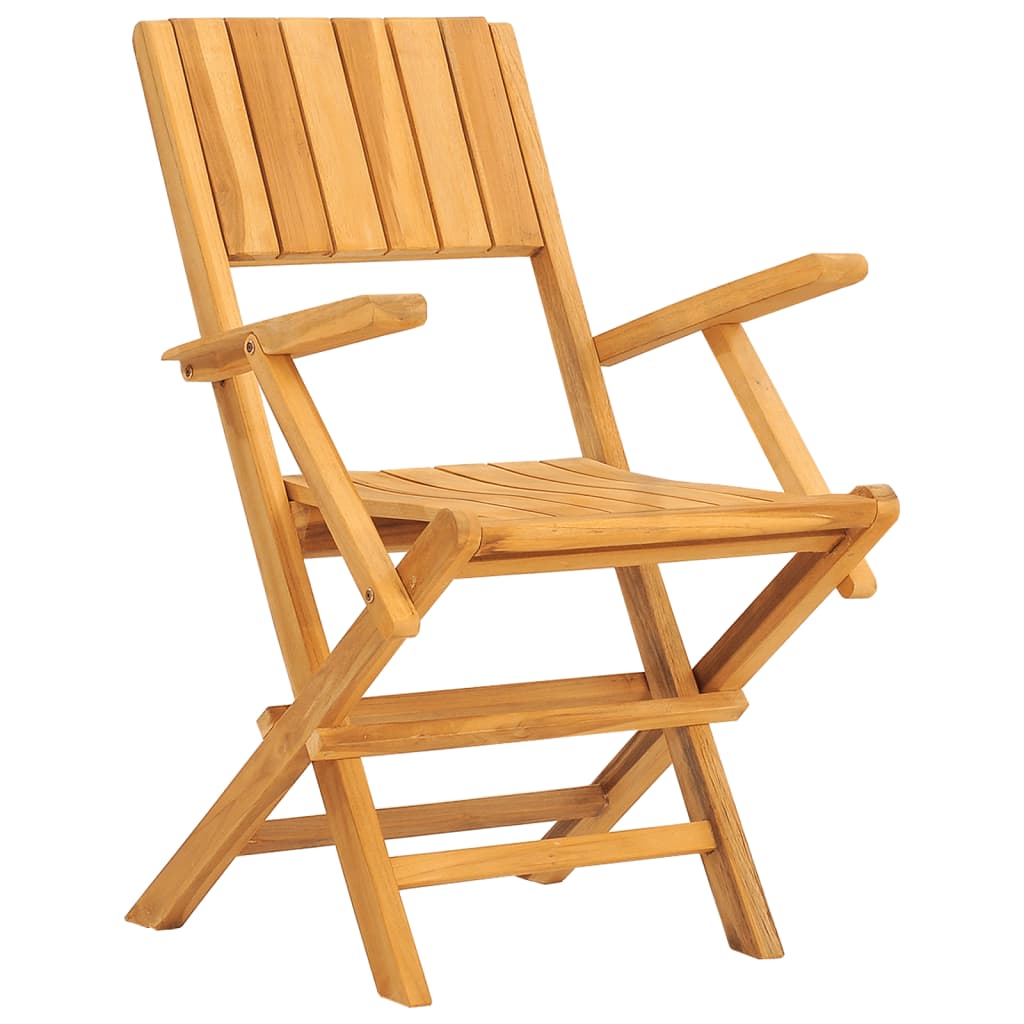 vidaXL Cadeiras de jardim dobráveis 2 pcs 55x61x90 cm teca maciça