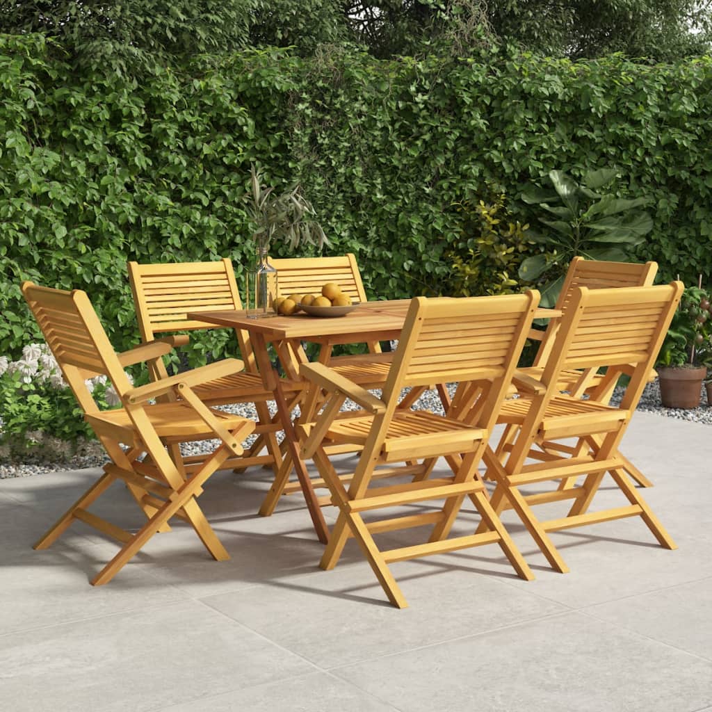 vidaXL Cadeiras de jardim dobráveis 6 pcs 55x62x90 cm teca maciça