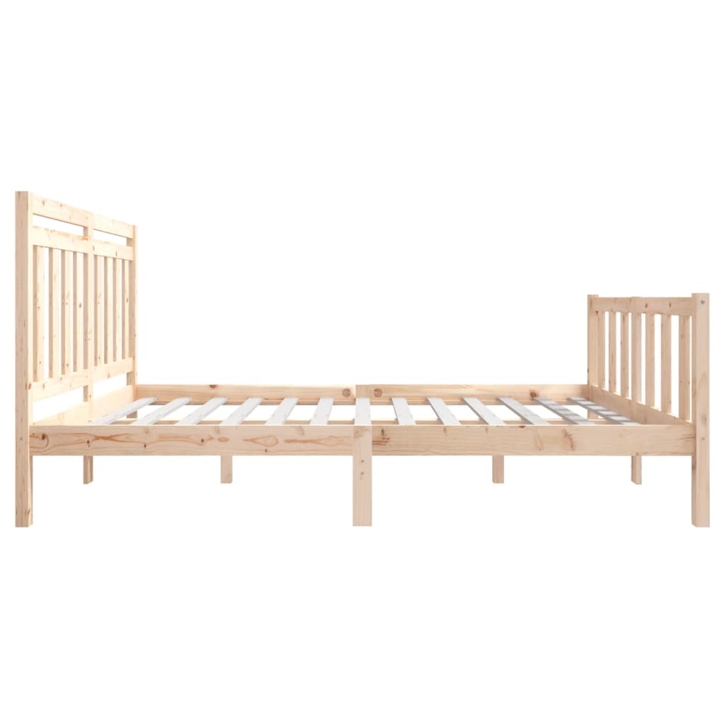 vidaXL Estrutura de cama king size 150x200 cm madeira maciça