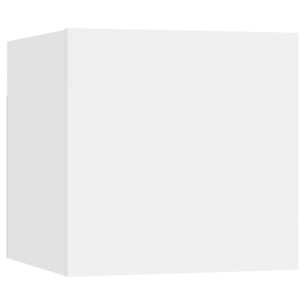 vidaXL Mesa de cabeceira 30,5x30x30 cm contraplacado branco