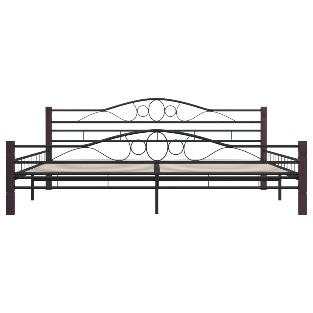 vidaXL Estrutura de cama metal 180x200 cm preto