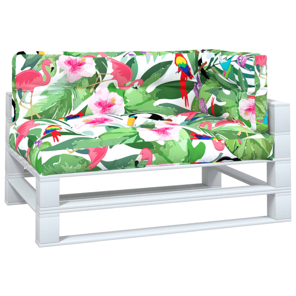 vidaXL Almofadões para sofá de paletes 3 pcs tecido multicolor
