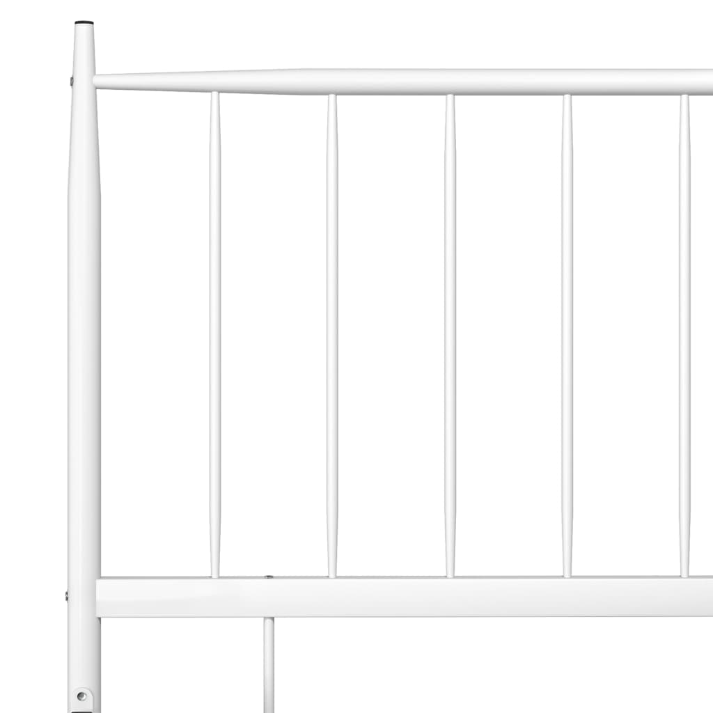 vidaXL Estrutura de cama 100x200 cm metal branco