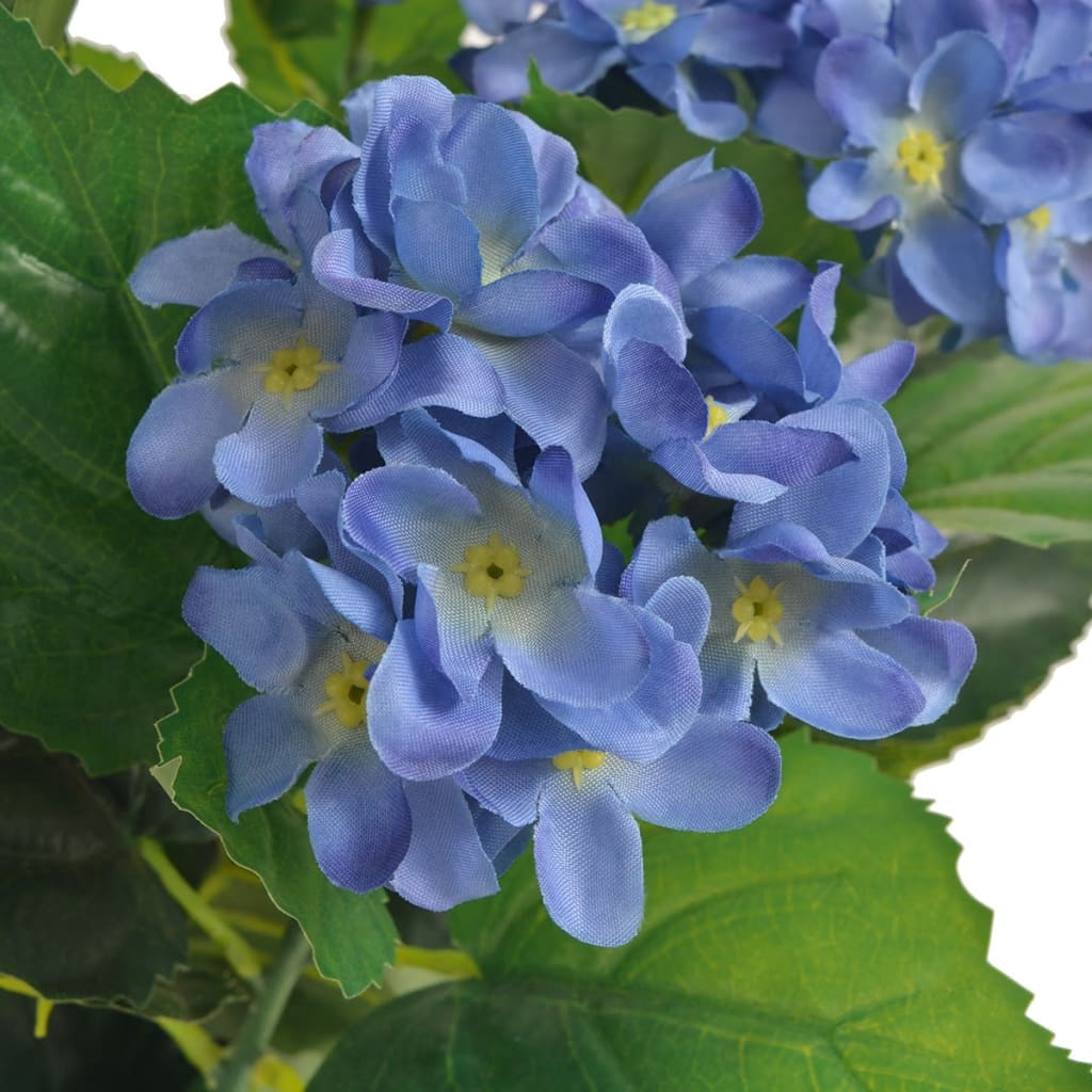 vidaXL Planta hortênsia artificial com vaso 60 cm azul