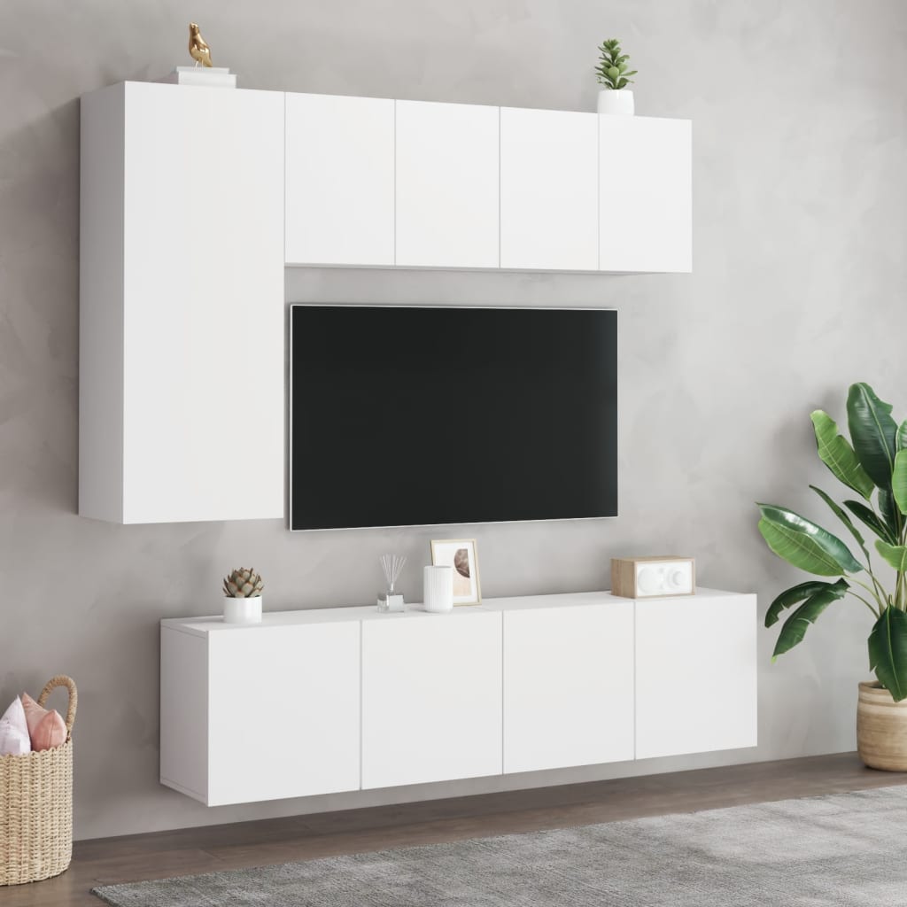 vidaXL Móveis de parede para TV 2 pcs 60x30x41 cm branco