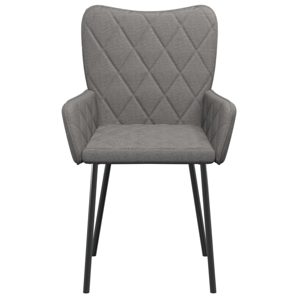 vidaXL Cadeiras de jantar 2 pcs tecido cinzento-claro