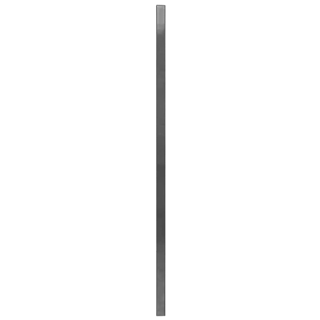 vidaXL Painel vedação c/ postes ferro revestido a pó 6x1,6 m antracite