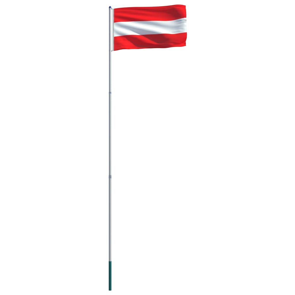 vidaXL Bandeira da Áustria com mastro de alumínio 6 m