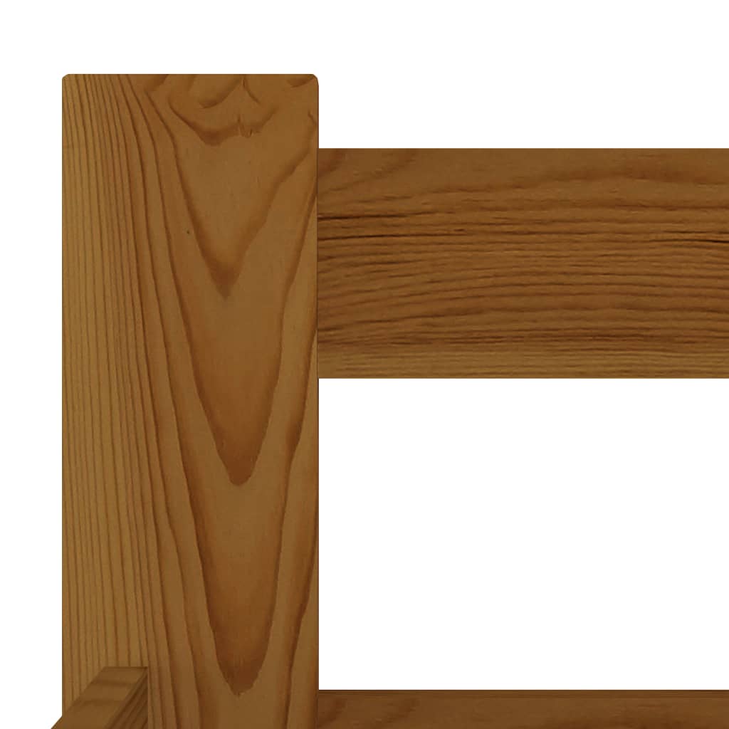 vidaXL Estrutura de cama 90x200 cm madeira pinho maciço castanho mel