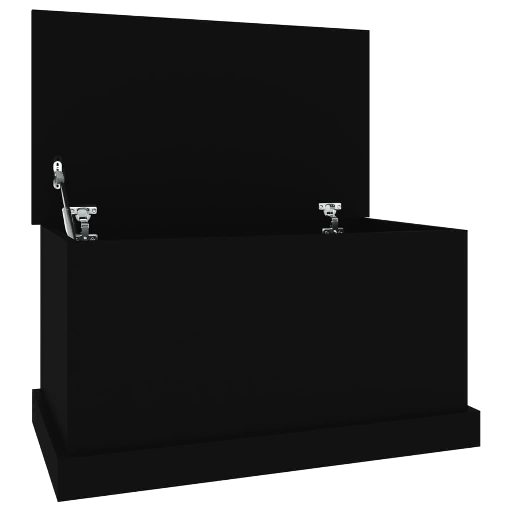 vidaXL Caixa de arrumação 70x40x38 cm derivados de madeira preto