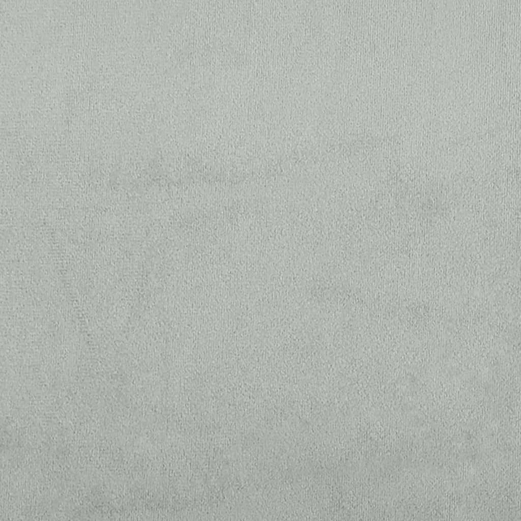 vidaXL Almofadão de cabeceira 120 cm veludo cinzento-claro