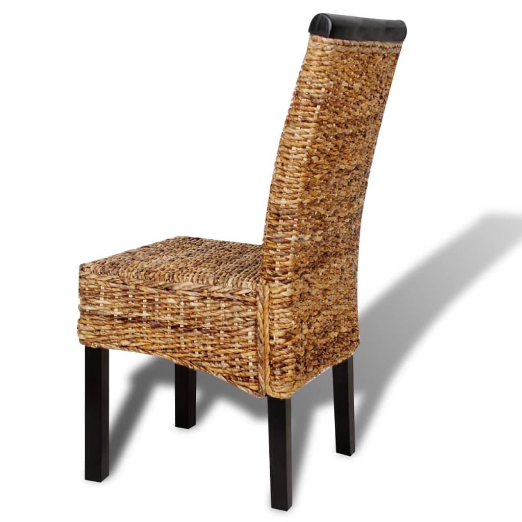 vidaXL Cadeiras de jantar 2 pcs abacá e madeira de mangueira maciça