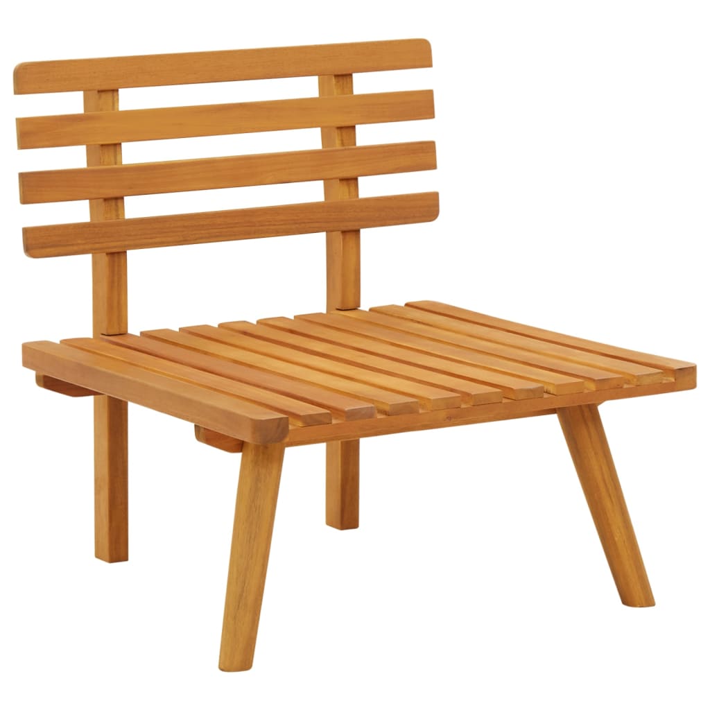 vidaXL Cadeira de jardim com almofadões madeira acácia maciça