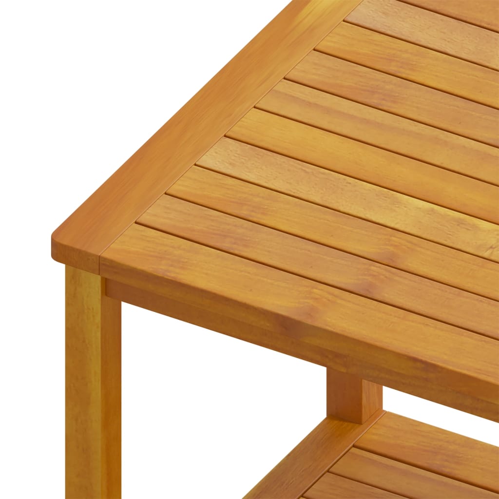 vidaXL Mesa lateral em madeira de acácia maciça 45x45x45 cm