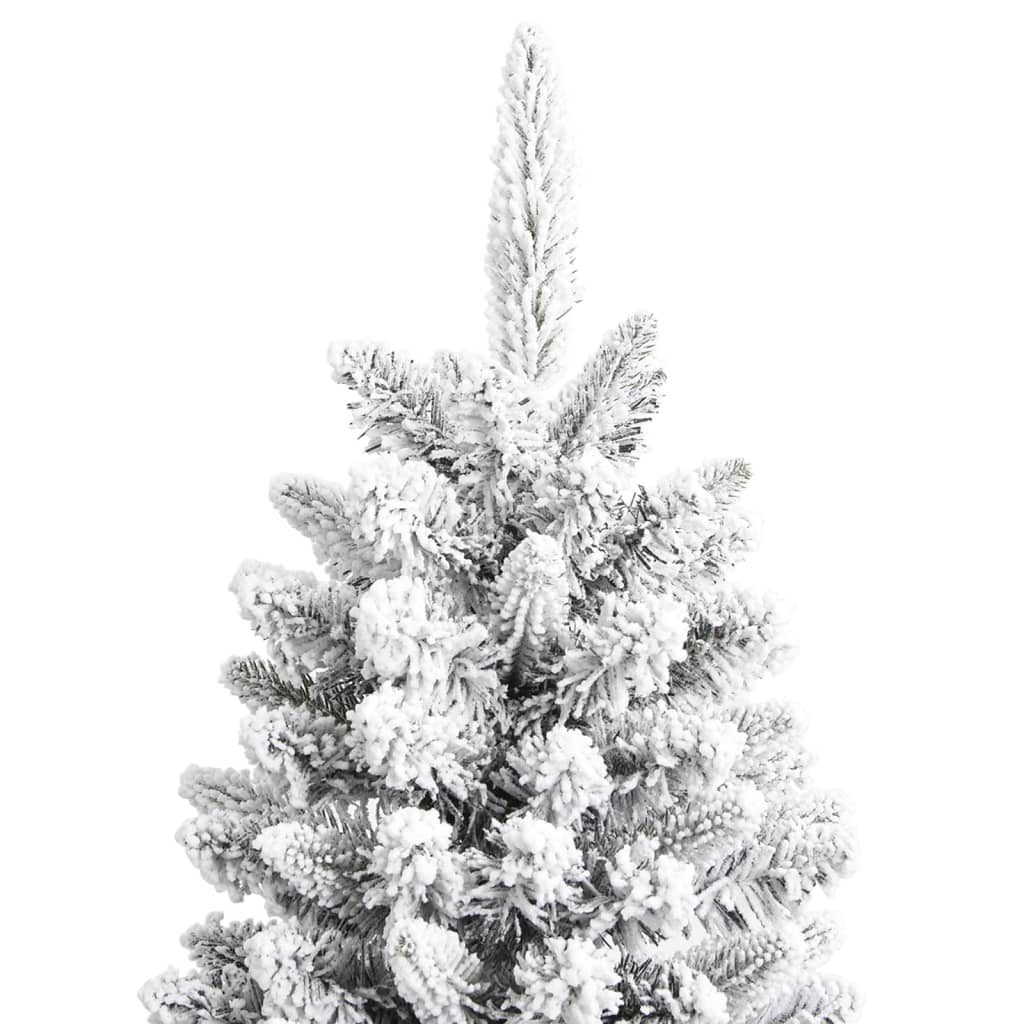 vidaXL Árvore de Natal artificial com neve PVC & PE 210 cm