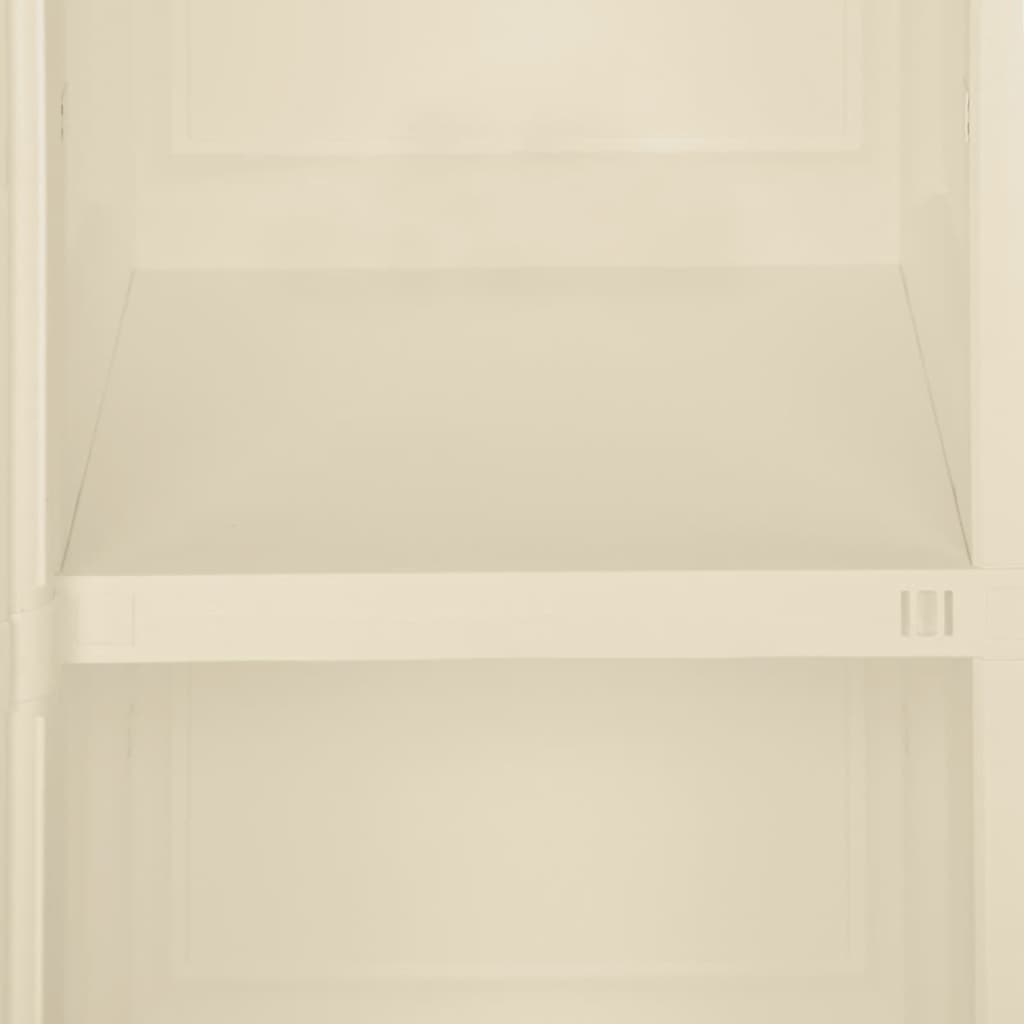 vidaXL Armário de plástico 40x43x85,5 cm design de madeira branco nata