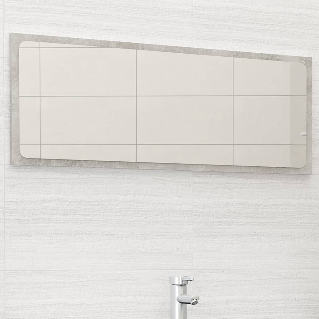 vidaXL Espelho de casa de banho 100x1,5x37 cm contrapl. cinza cimento