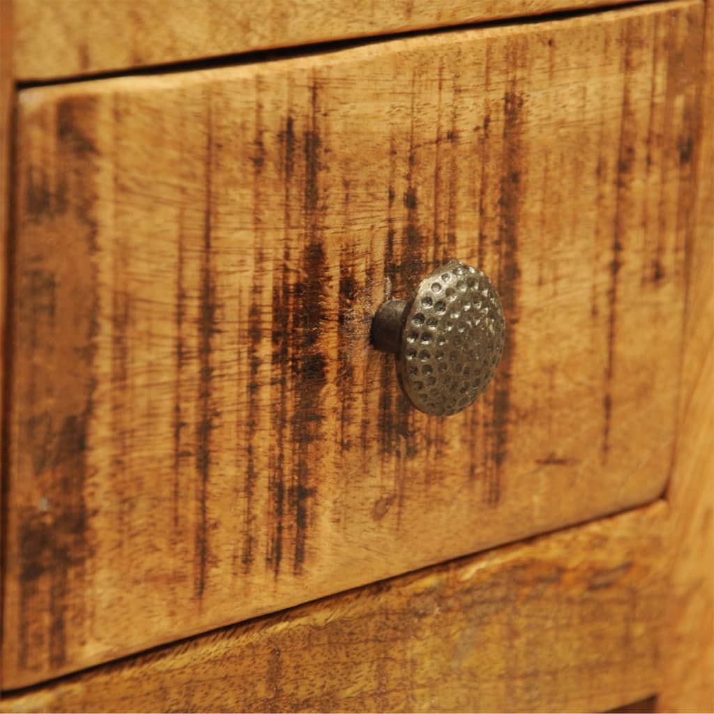 vidaXL Mesa de cabeceira com 1 gaveta, madeira de mangueira maciça