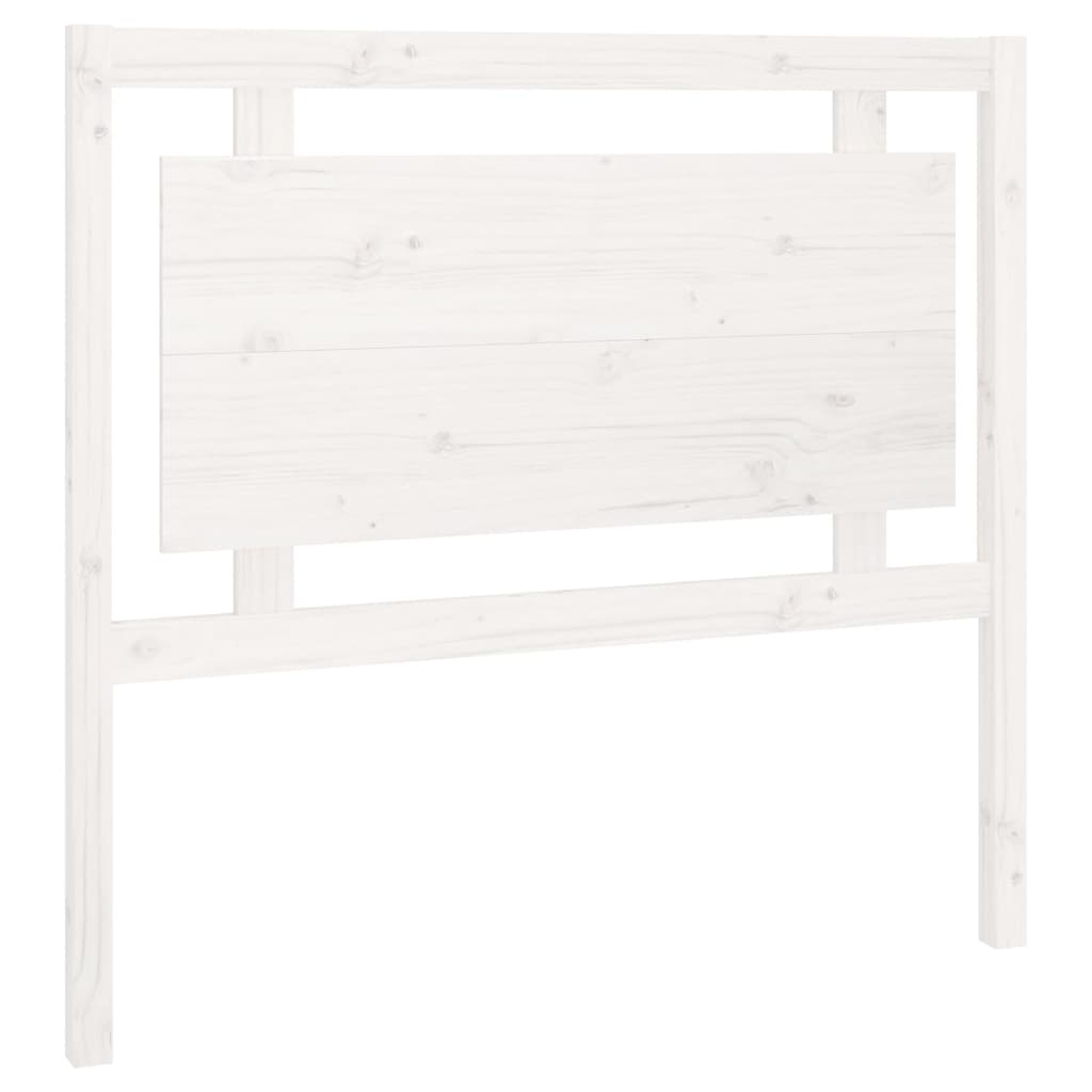 vidaXL Cabeceira de cama 105,5x4x100 cm madeira de pinho maciça branco
