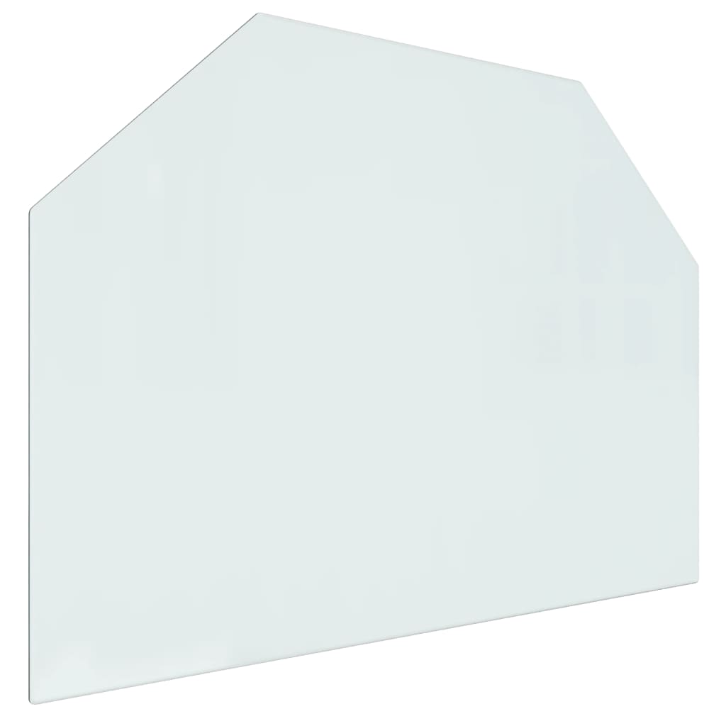 vidaXL Placa de vidro para lareira hexagonal 80x60 cm