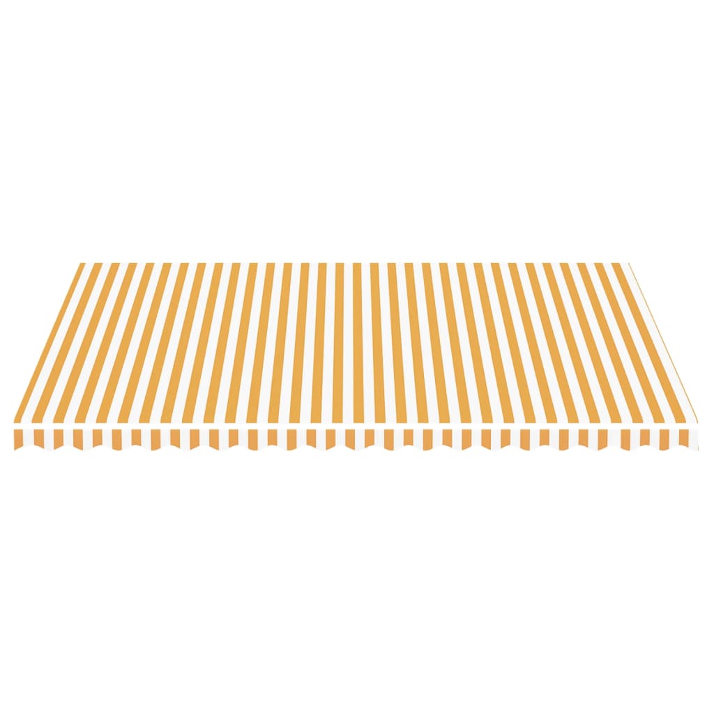 vidaXL Tecido de substituição para toldo 5x3,5 m amarelo e branco
