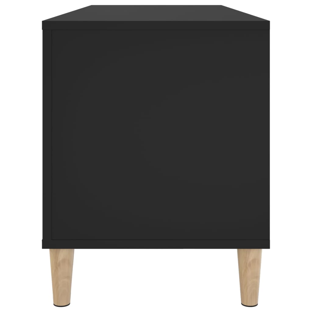 vidaXL Armário para discos 100x38x48 cm derivados de madeira preto