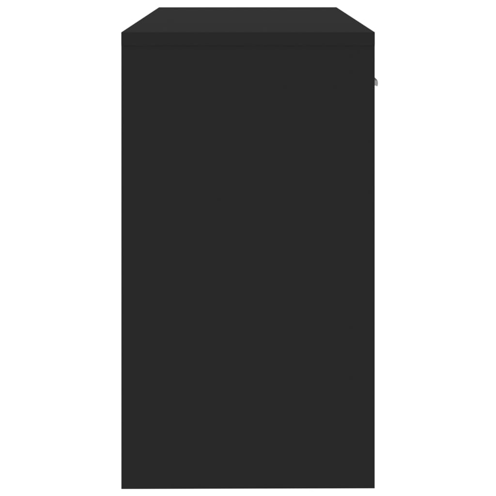vidaXL Secretária + gaveta/armário 100x40x73cm derivados madeira preto