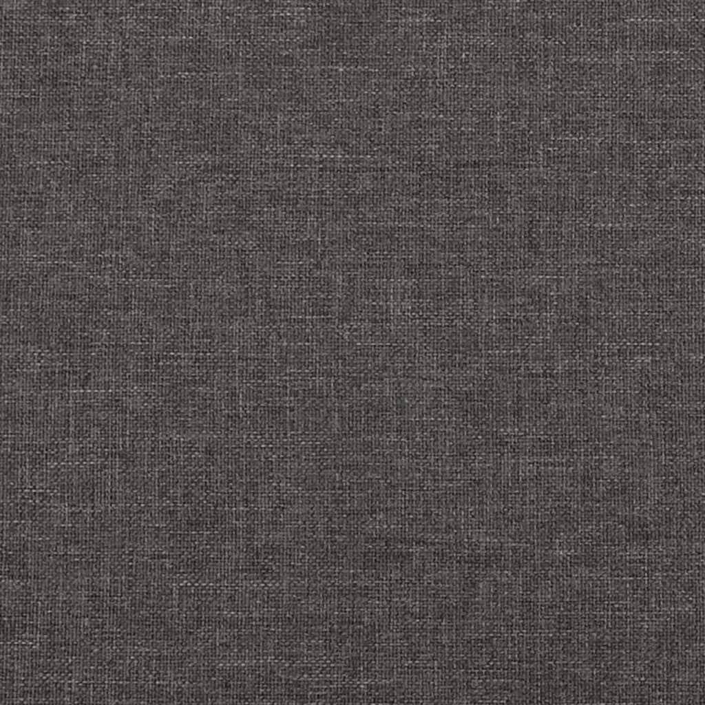 vidaXL Sofá de 3 lugares com apoio de pés 210 cm tecido cinza-escuro