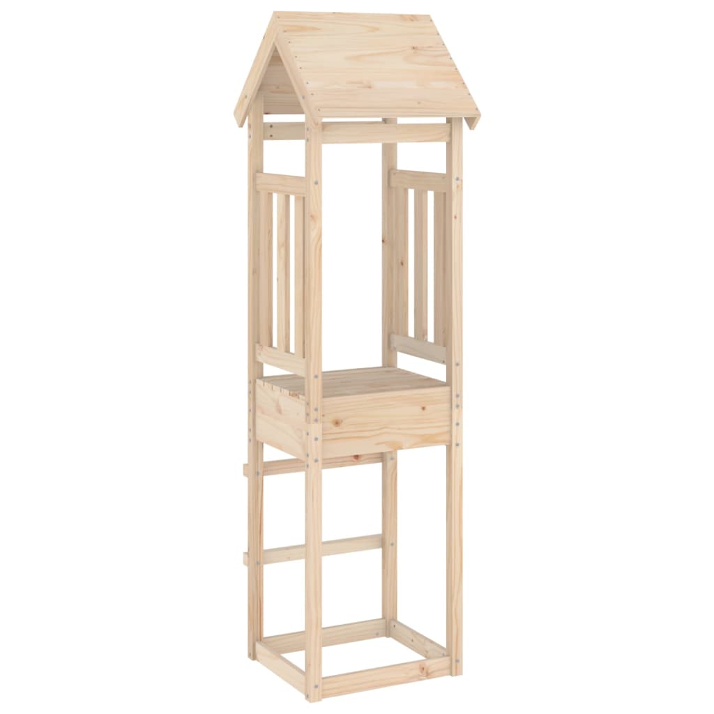 vidaXL Torre de brincar 52,5x46,5x206,5 cm madeira de pinho maciça