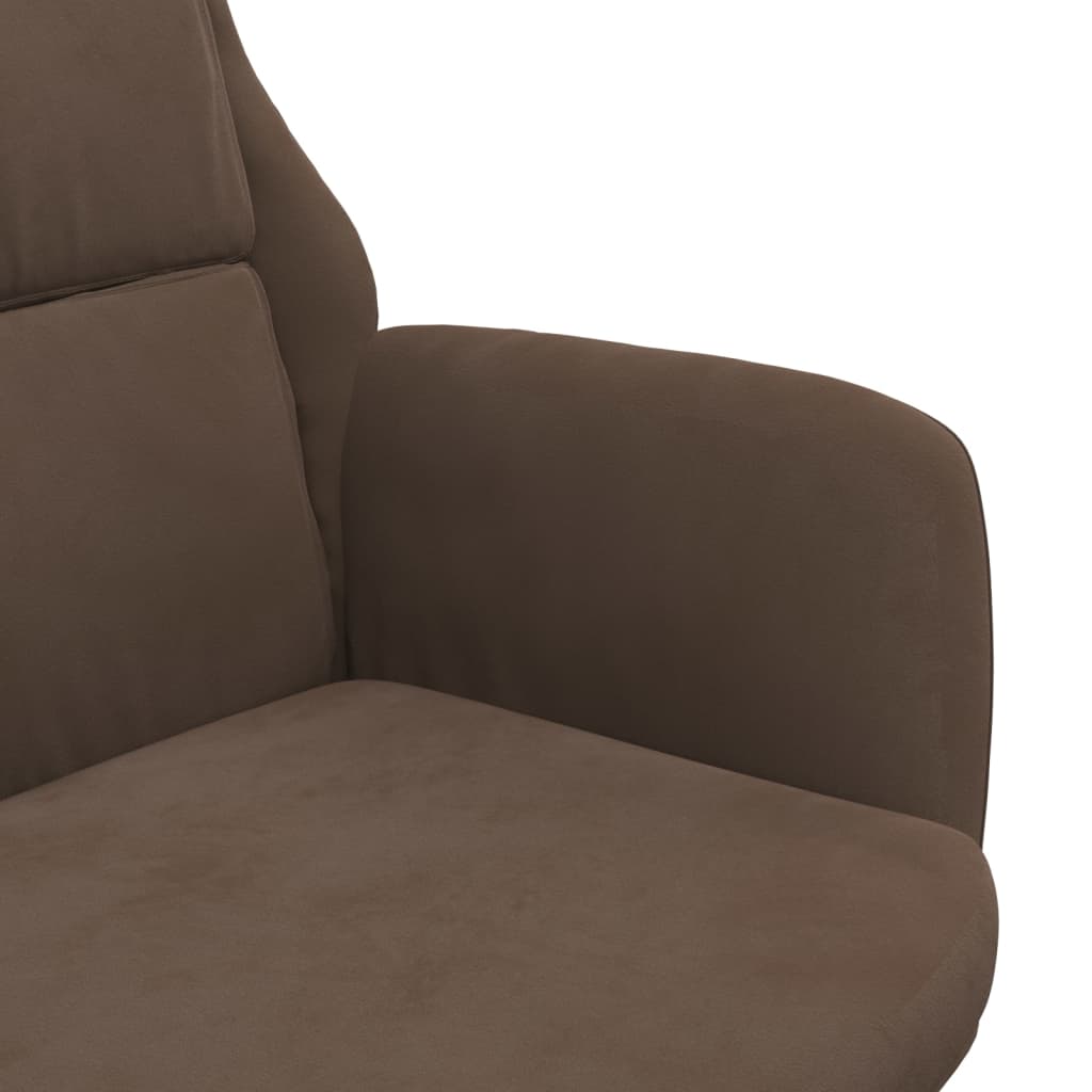 vidaXL Cadeira de descanso camurça artificial castanho