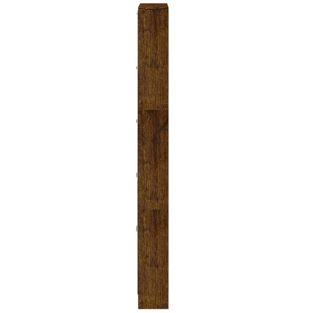 vidaXL Sapateira 59x17x169 cm derivados de madeira carvalho fumado