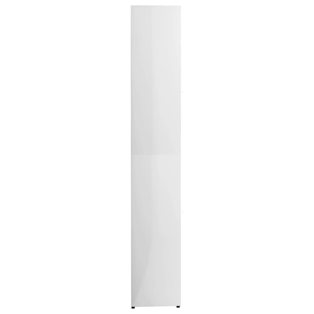 vidaXL Armário casa de banho 30x30x183,5 cm contrapl. branco brilhante