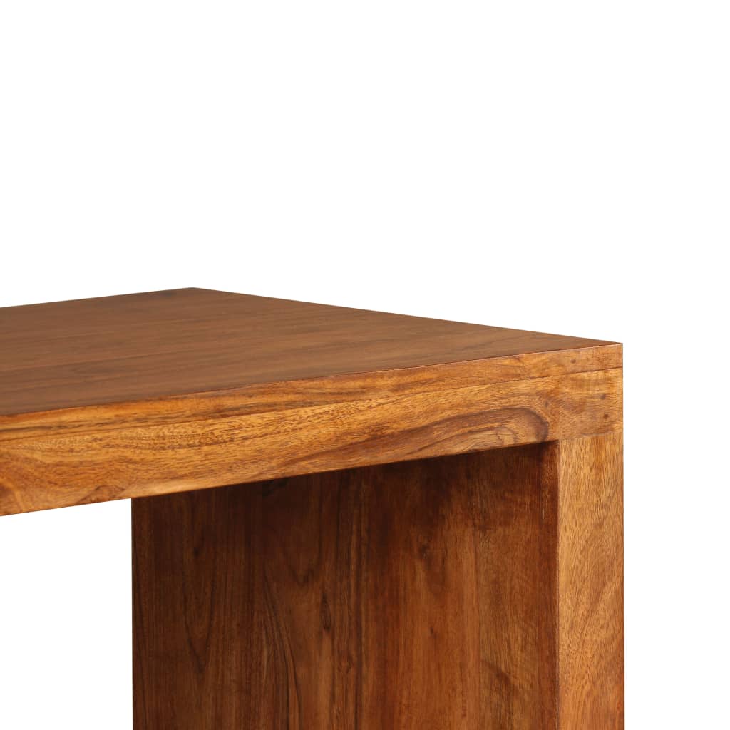 vidaXL Mesa consola madeira maciça c/ acabamento a mel 110x40x76 cm