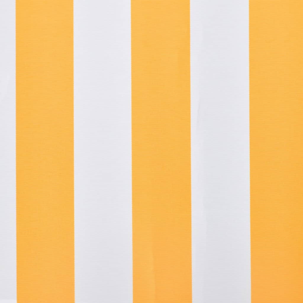 vidaXL Lona para toldo laranja e branco 450x300 cm