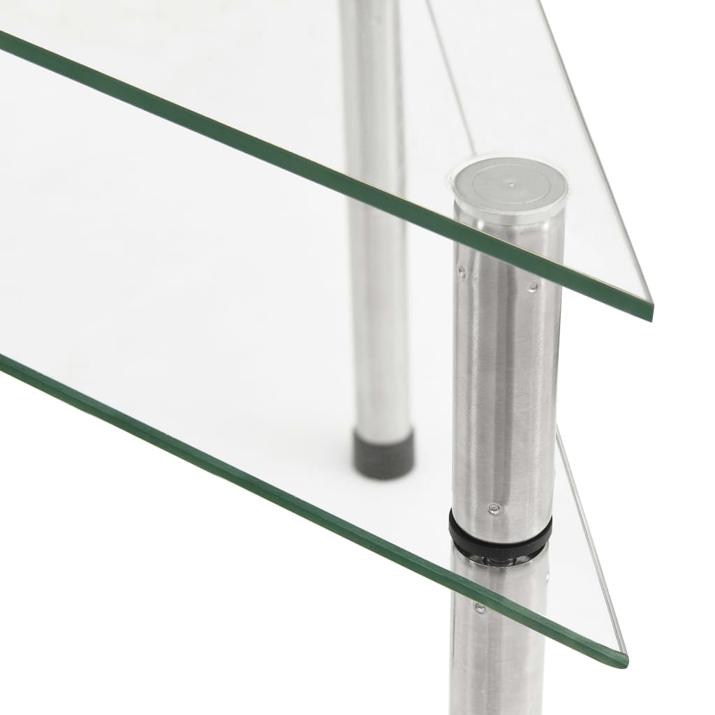 vidaXL Estante de cozinha 49,5x35x19 cm vidro temperado transparente