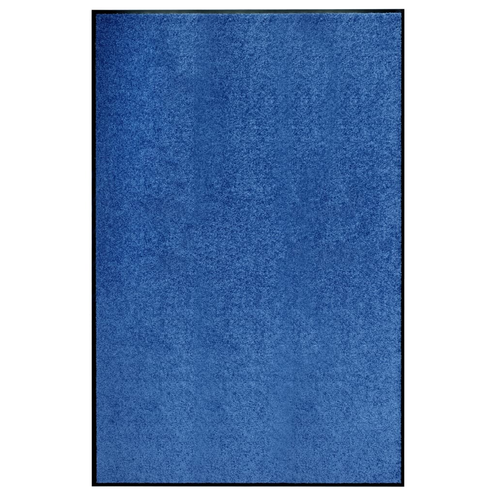 vidaXL Tapete de porta lavável 120x180 cm azul
