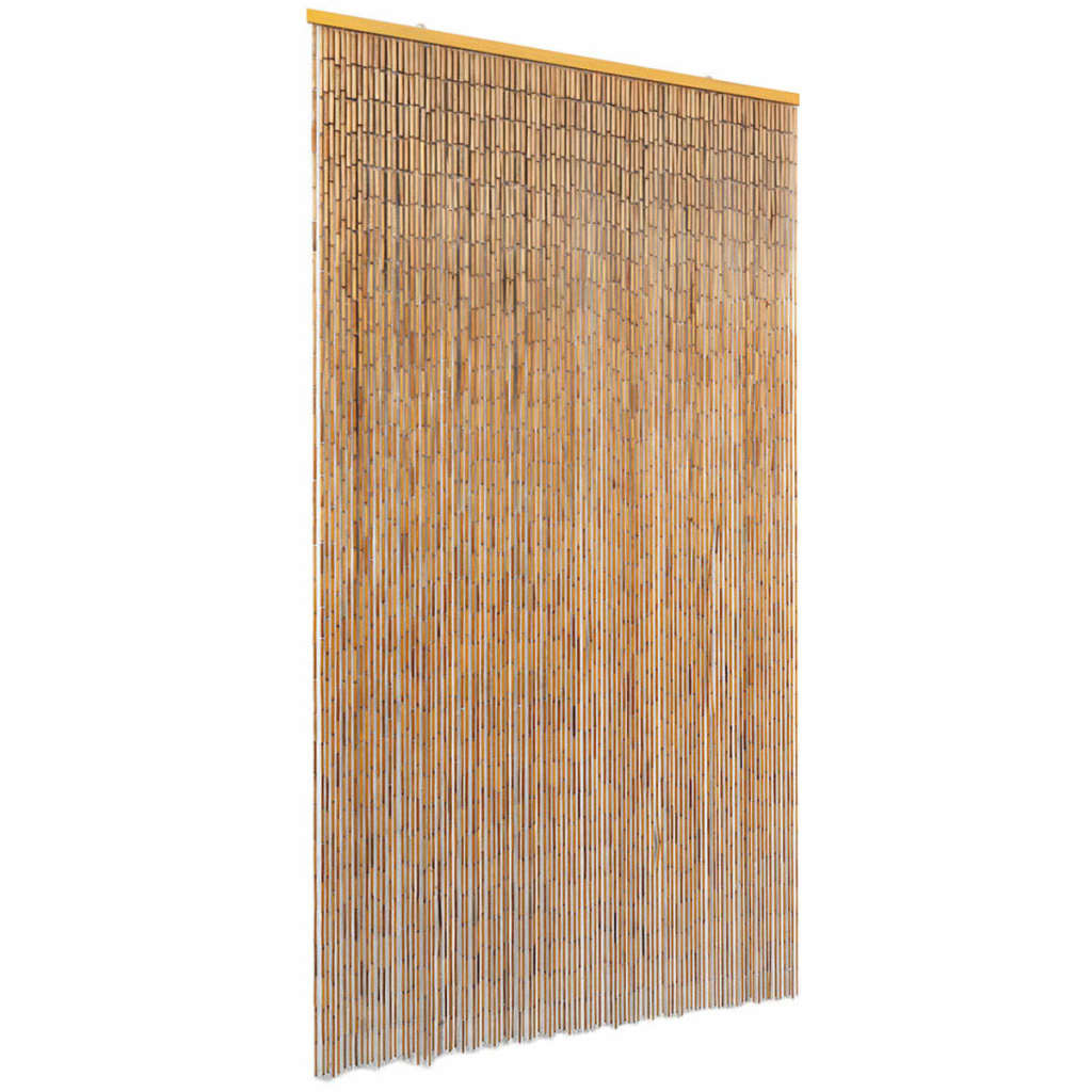 vidaXL Cortina de porta anti-insetos em bambu 100x200 cm